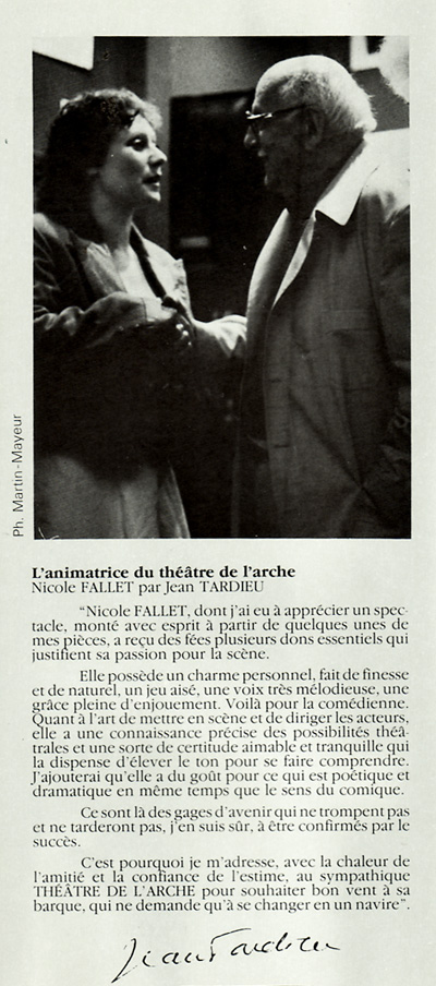 Nicole Fallet et Jean Tardieu